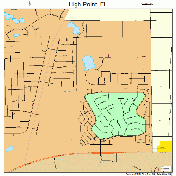 High Point, FL street map