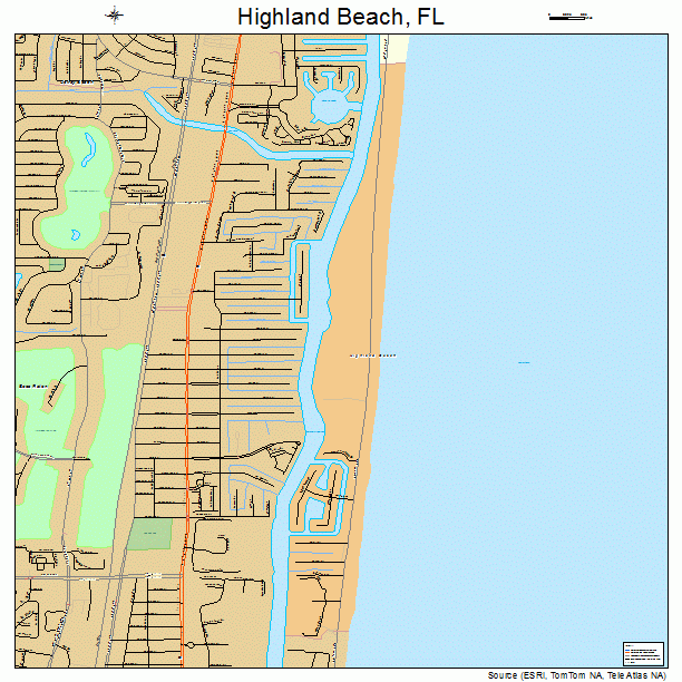 Highland Beach, FL street map