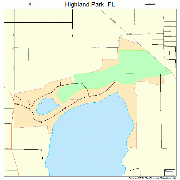 Highland Park, FL street map