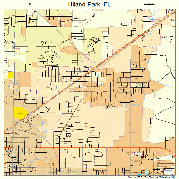 Hiland Park, FL street map