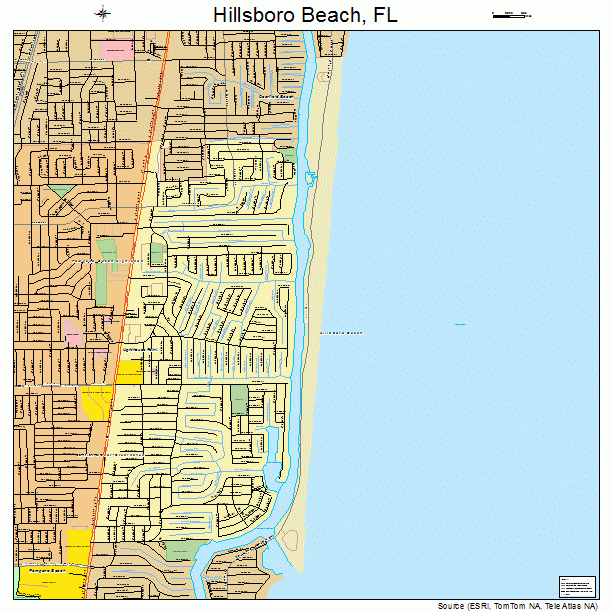 Hillsboro Beach, FL street map