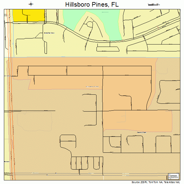 Hillsboro Pines, FL street map