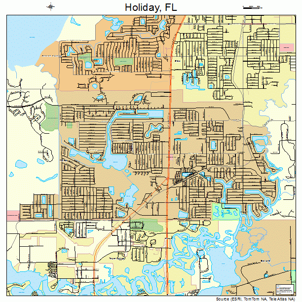 Holiday, FL street map