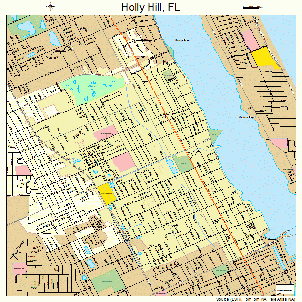 Holly Hill, FL street map