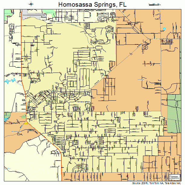 Homosassa Springs, FL street map