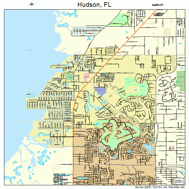 Hudson, FL street map