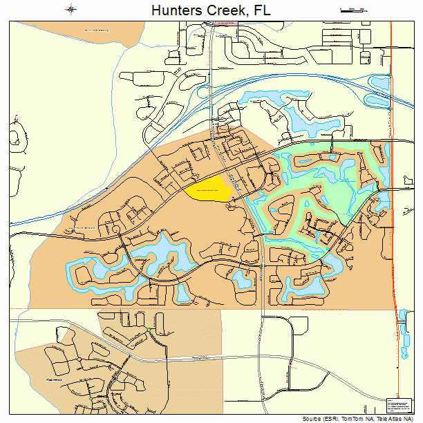 Hunters Creek, FL street map