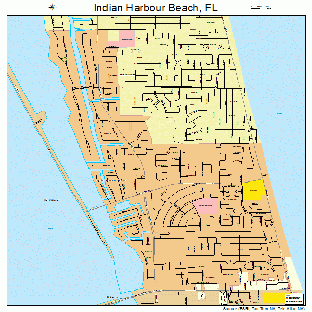 Indian Harbour Beach, FL street map