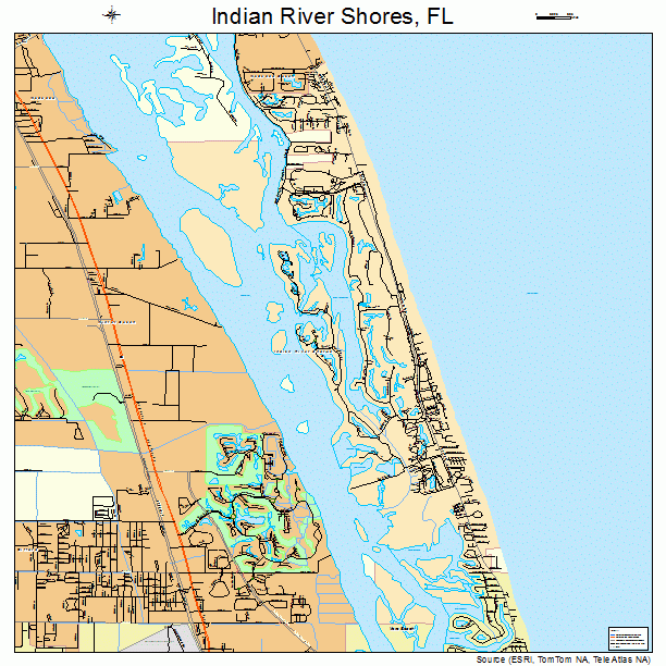 Indian River Shores, FL street map