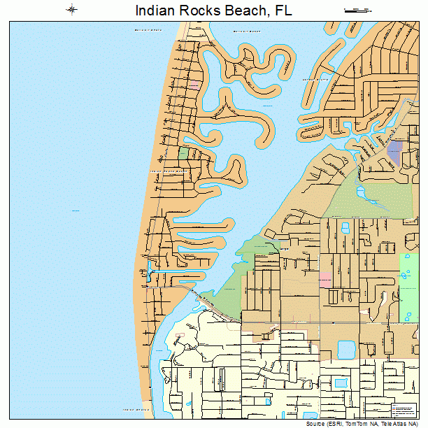 Indian Rocks Beach, FL street map