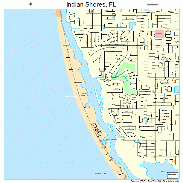 Indian Shores, FL street map