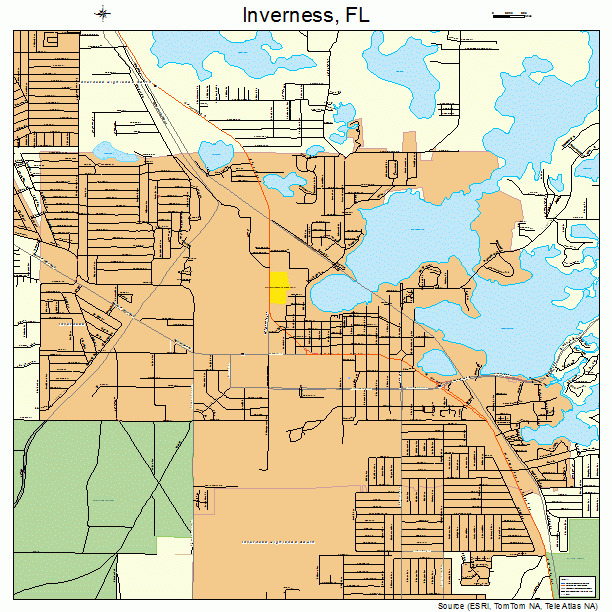 Inverness, FL street map