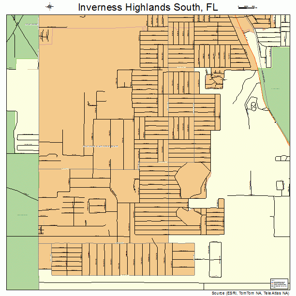 Inverness Highlands South, FL street map