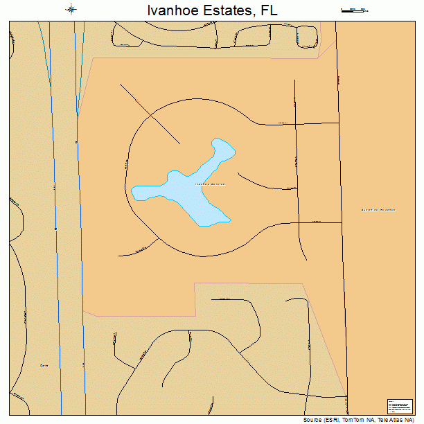 Ivanhoe Estates, FL street map