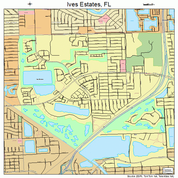 Ives Estates, FL street map