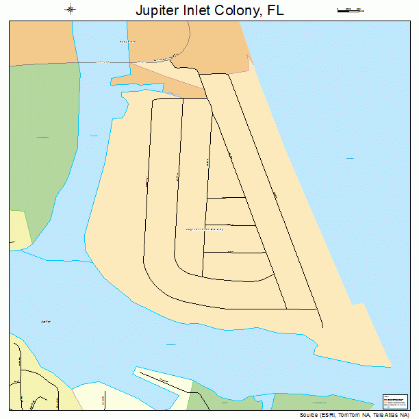 Jupiter Inlet Colony Florida Street Map 1235900