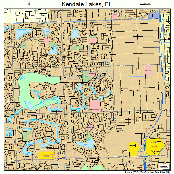 Kendale Lakes, FL street map