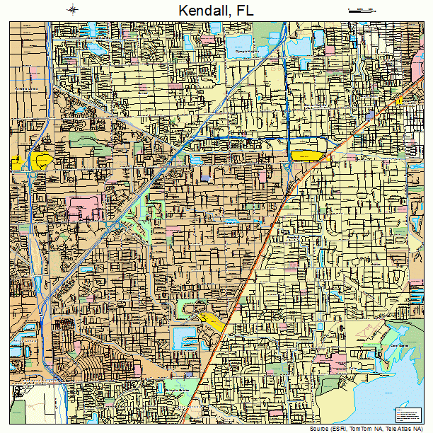 Kendall, FL street map