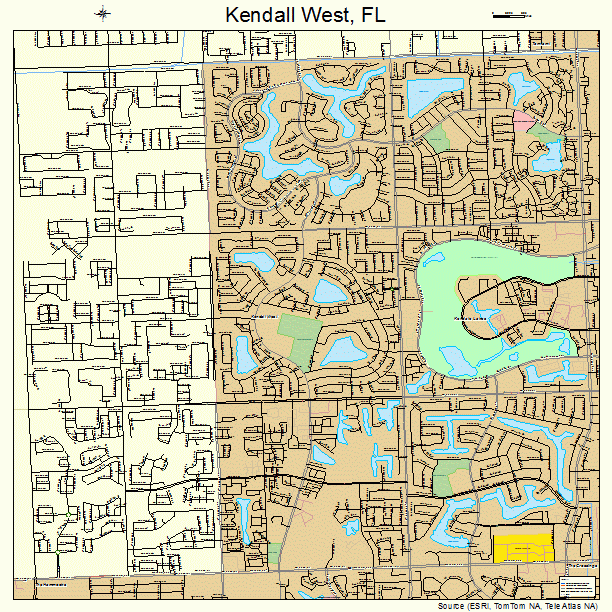 Kendall West, FL street map