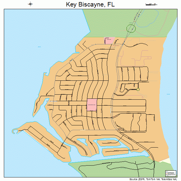 Key Biscayne, FL street map