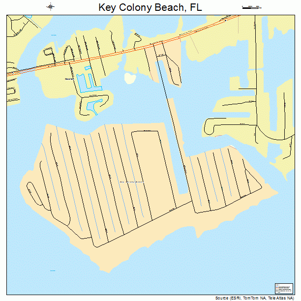Key Colony Beach, FL street map