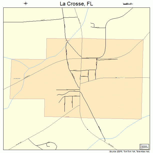 La Crosse, FL street map