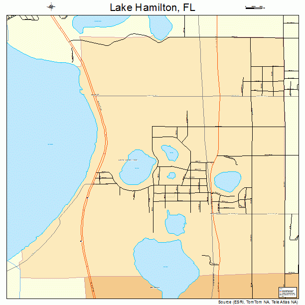 Lake Hamilton, FL street map