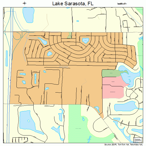 Lake Sarasota, FL street map