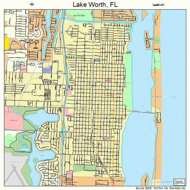 Lake Worth, FL street map