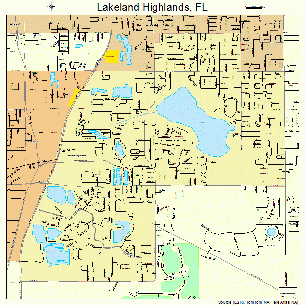Lakeland Highlands, FL street map