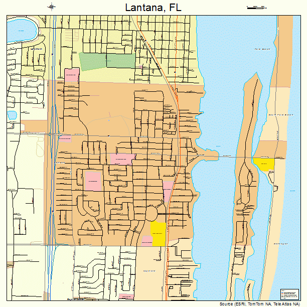 Lantana, FL street map