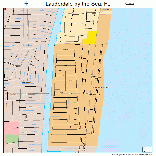 Lauderdale-by-the-Sea, FL street map