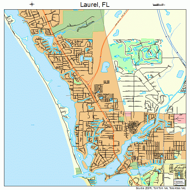 Laurel, FL street map