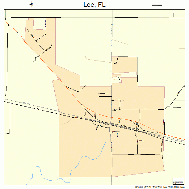 Lee, FL street map