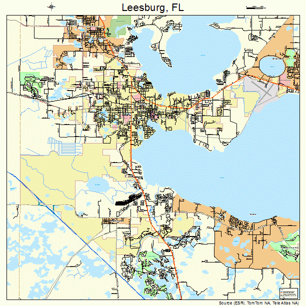 Leesburg, FL street map