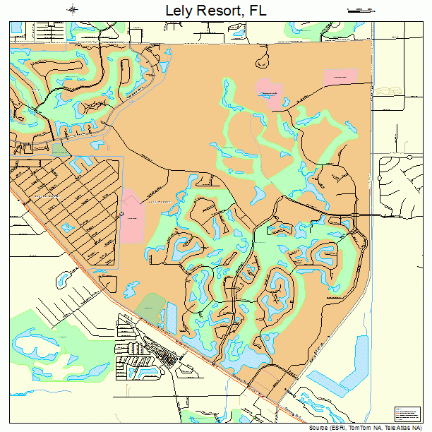 Lely Resort, FL street map