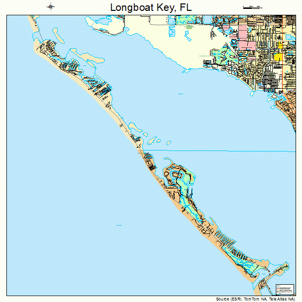 Longboat Key, FL street map