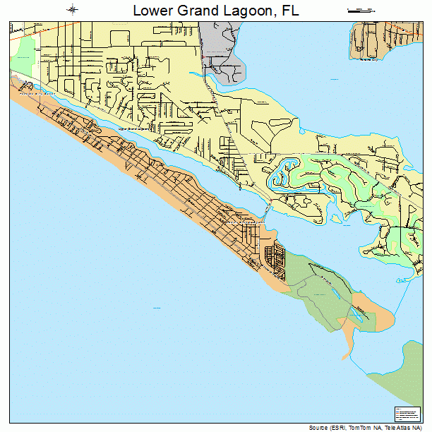 Lower Grand Lagoon, FL street map