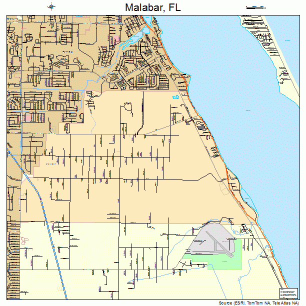 Malabar, FL street map