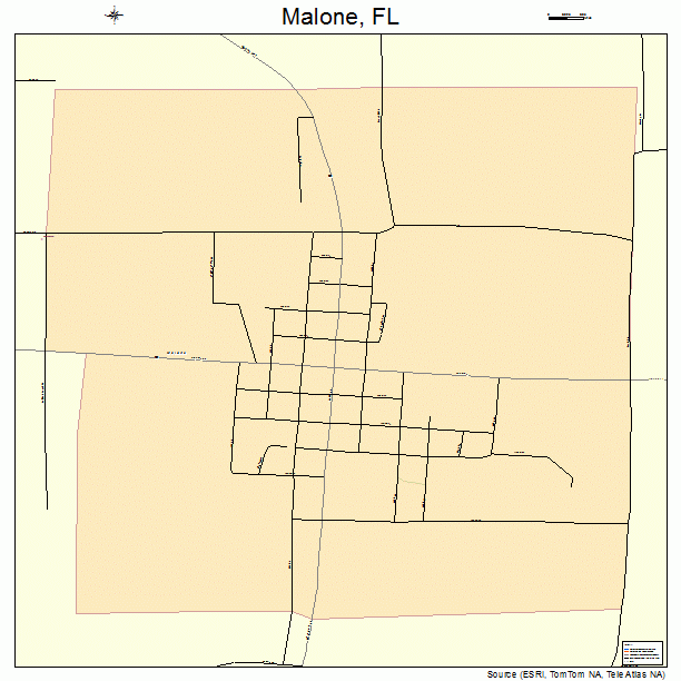 Malone, FL street map