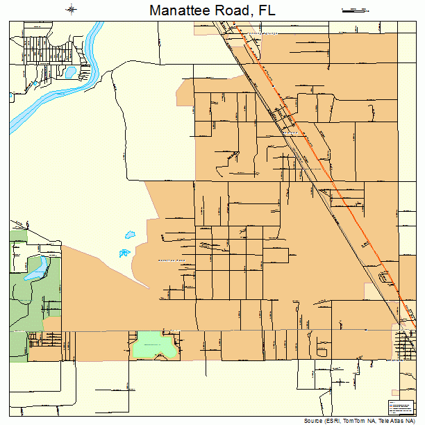 Manattee Road, FL street map