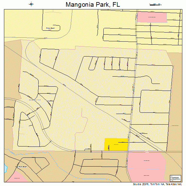 Mangonia Park, FL street map