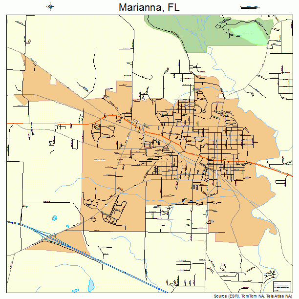 Marianna, FL street map