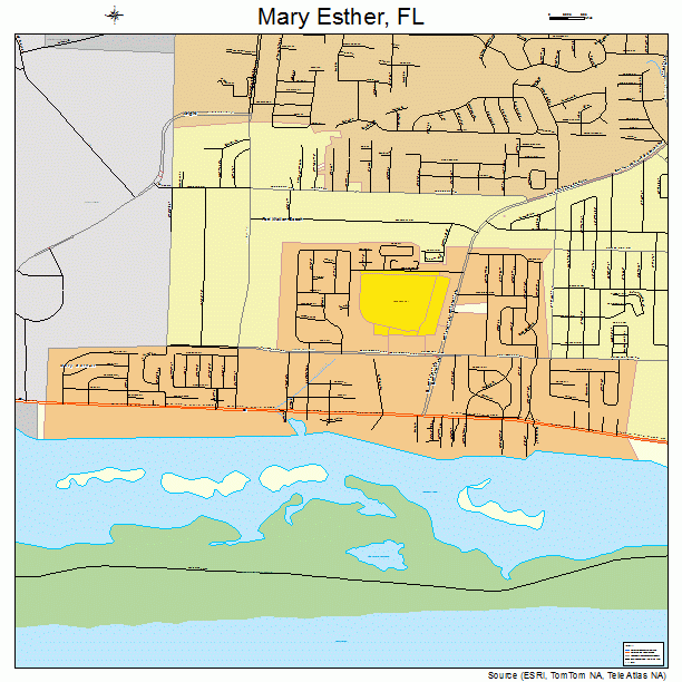 Mary Esther, FL street map