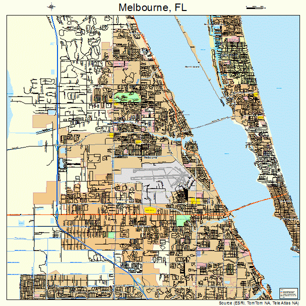 Melbourne, FL street map