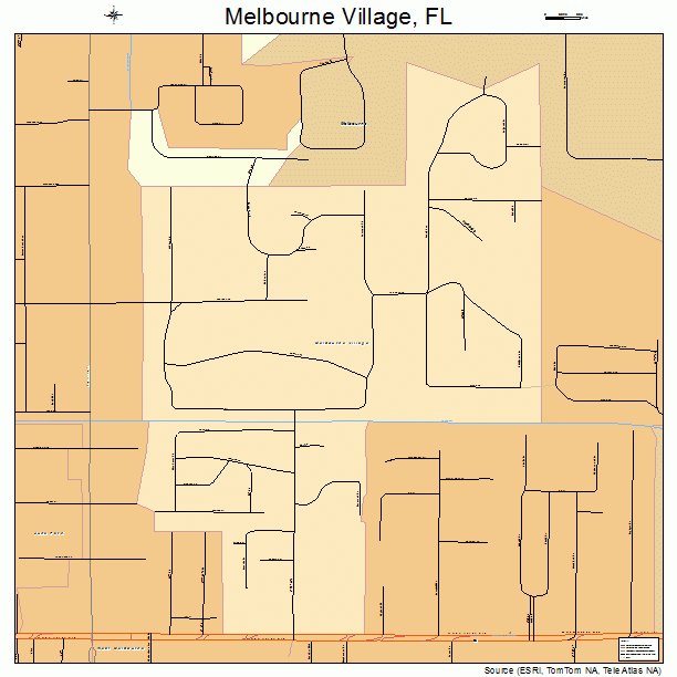 Melbourne Village, FL street map