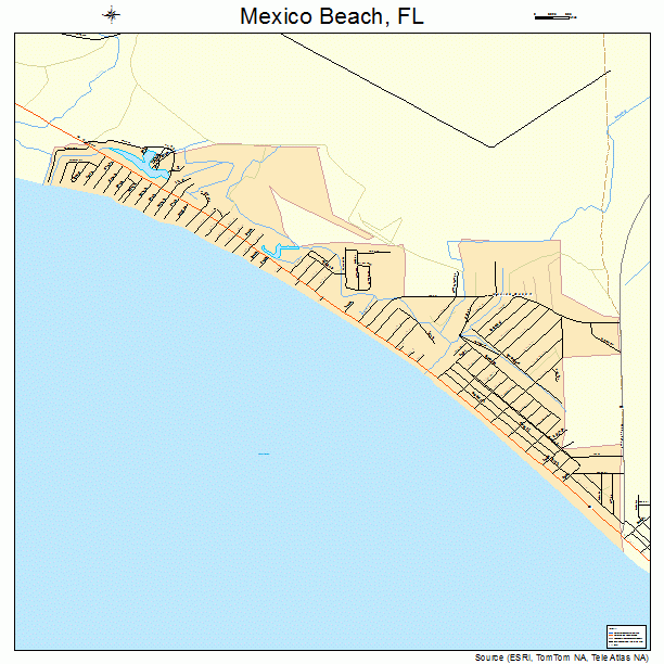 Mexico Beach, FL street map