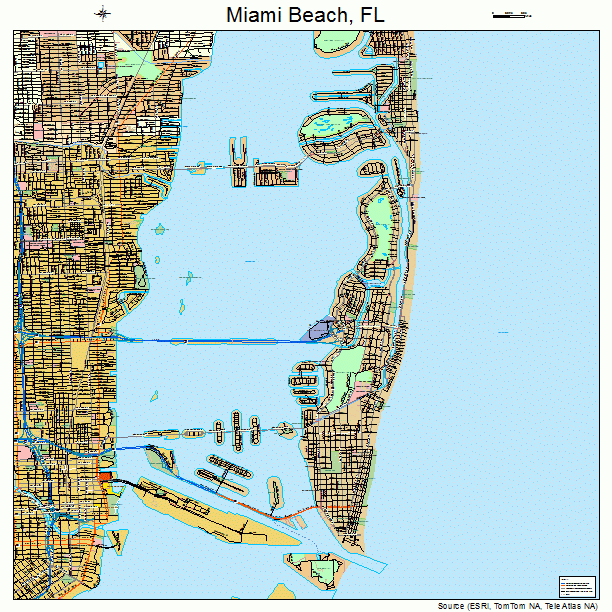 miami beach florida street map 1245025