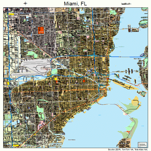 Miami, FL street map