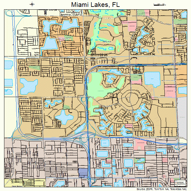 Miami Lakes, FL street map